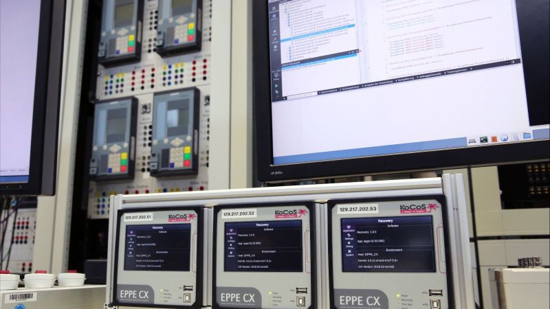 Das Foto zeigt einen vollständigen Prüfstand zum Testen des Gesamtsystems im Rahmen des Projekts i-Automate. Vollständiger Prüfstand zum Testen des Gesamtsystems im Rahmen des Projekts i-Automate