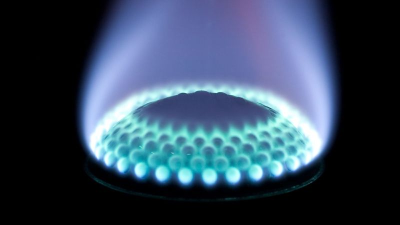 Gasflamme Nahaufnahme (Symbolbild)