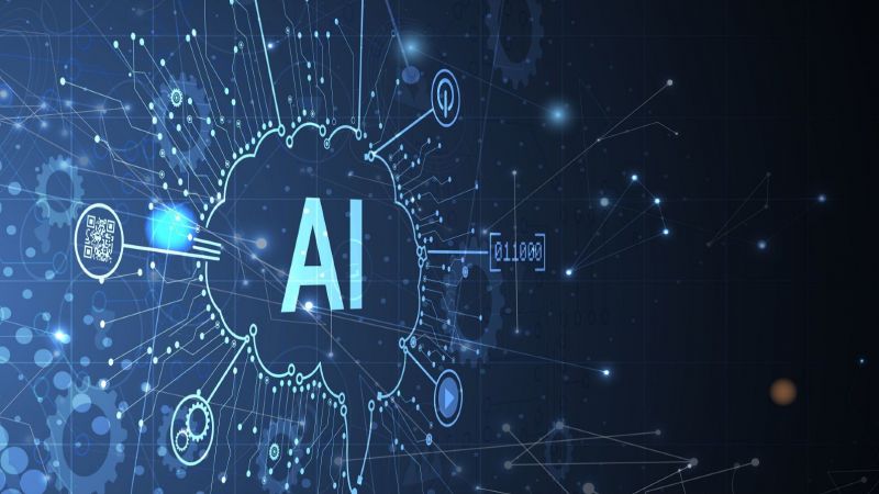 Symbolbild mit Schriftzug AI für Artificial Intelligence