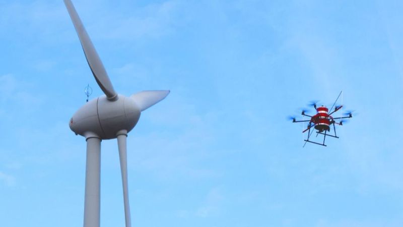 PTB has developed drones with precision navigation whose eight rotors enable steady-state hover flights.