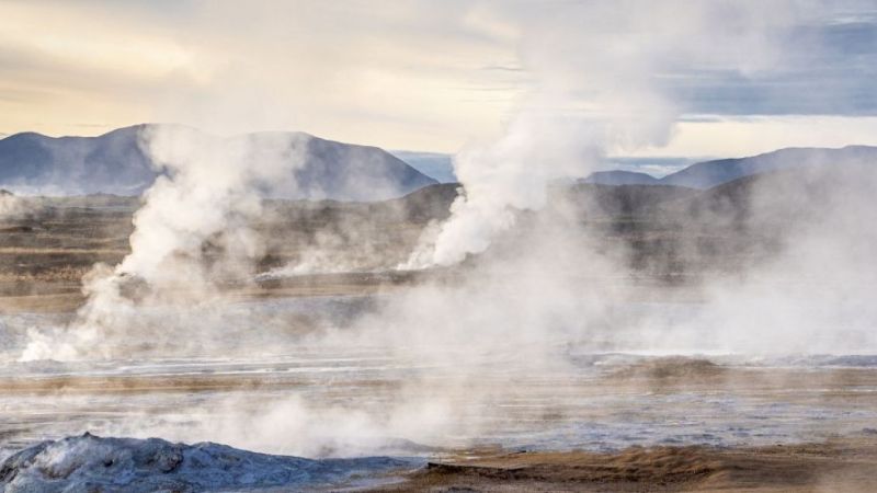 Geothermal sources in Iceland.