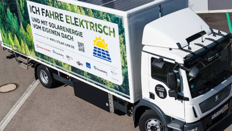 The photo shows the e-truck.