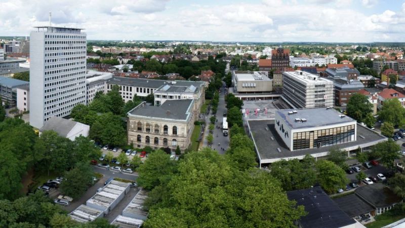 Luftbild des Zentralcampus der TU Braunschweig