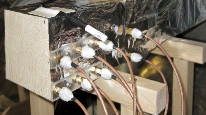Mit diesem experimentellen Aufbau wurde die Gültigkeit und Genauigkeit von neuen, dreidimensionalen Berechnungsmodellen geprüft.