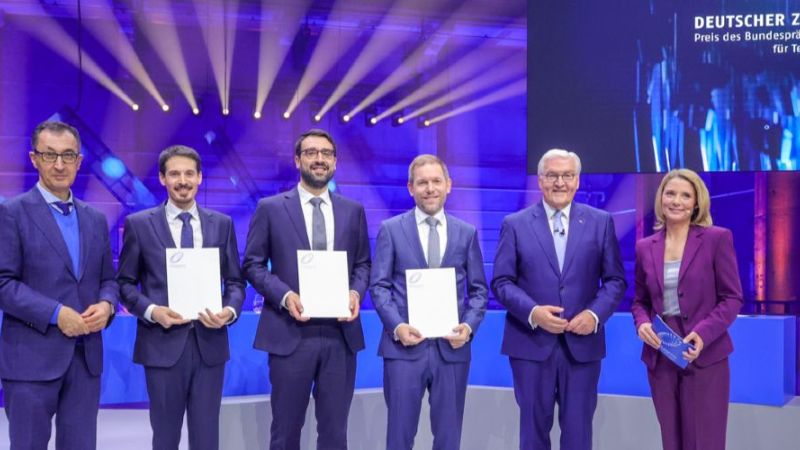 Preisverleihung beim Deutschen Zukunftspreis mit Bundespräsident Frank-Walter Steinmeier.