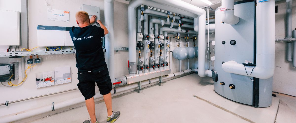 Heizungskeller mit installierter GreenBox