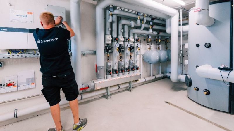 Heizungskeller mit installierter GreenBox