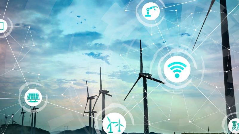 Symbolfoto Vernetzung Windenergieanlagen Cloud