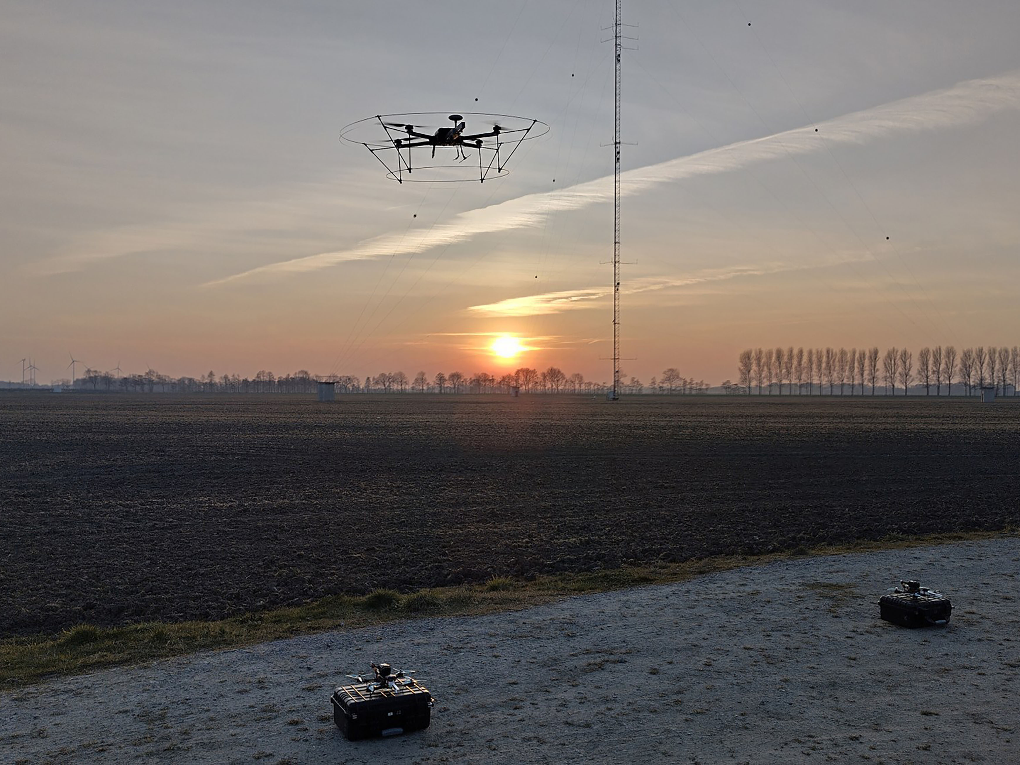 Messungen eines Drohnenschwarms zum nahen Nachlauf von Windturbinen