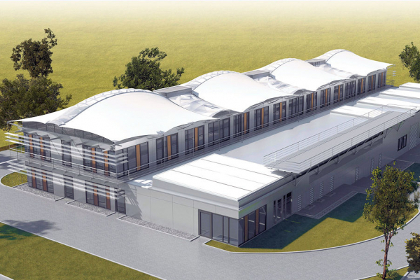 Visualisation of the northeast view with a view of the research platform.