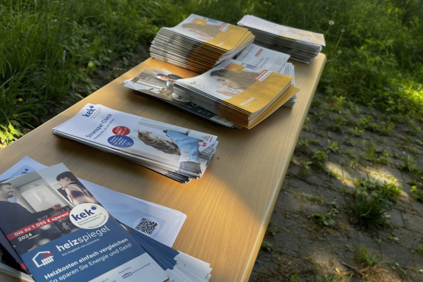Zusammenarbeit mit der KEK (Karlsruher Energie- und Klimaschutzagentur) beim WÄRME4ALLE Infostand in Karlsruhe am 29.04.2025