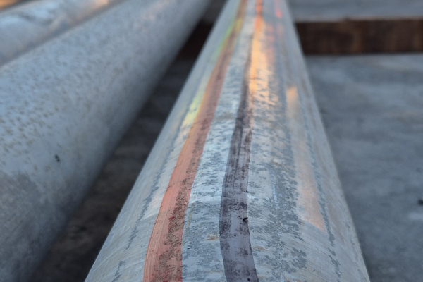 The tubes containing the samples were marked and labeled with the exact depth in meters.