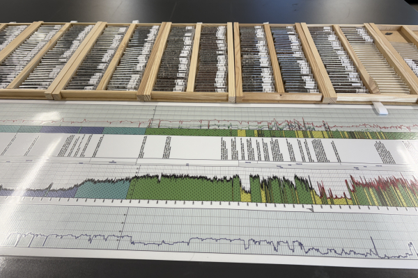 The different layers in the subsoil are documented with samples.