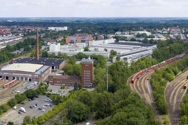 Aerial view of Braunschweig’s BAHNSTADT