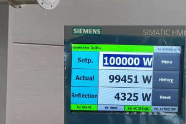 Microwave plasma torch with 100 kW power.