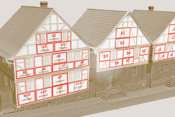 Visualisierung der 28 Versuchsgefache, die die Expertinnen und Experten untersuchen.  Visualisierung der 28 Versuchsgefache, die die Expertinnen und Experten untersuchen.