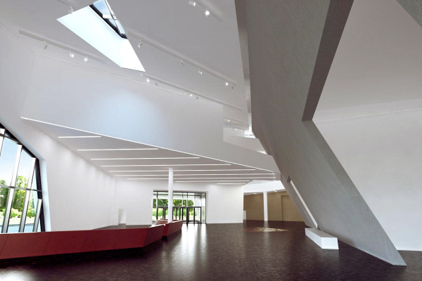 Das neue Zentralgebäude der Leuphana Universität wurde vom Architekten Daniel Libeskind entworfen. Das Gebäude in einer Visualisierung.